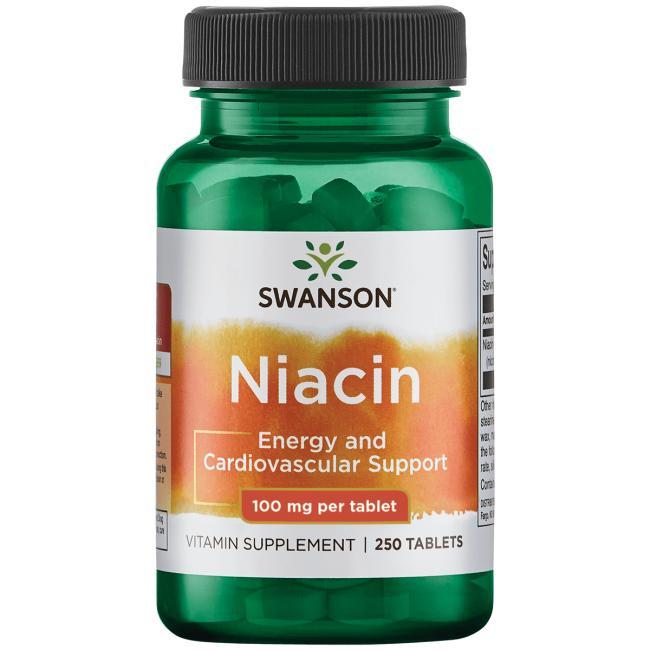 Ніацин, Swanson, Niacin, 100 мг, 250 табл