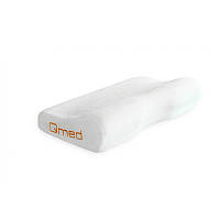 Подушка ортопедическая Qmed Standard Pillow гипоаллергенная + пена с памятью формы 52 x 32 x 11,5/9,5 см Белый