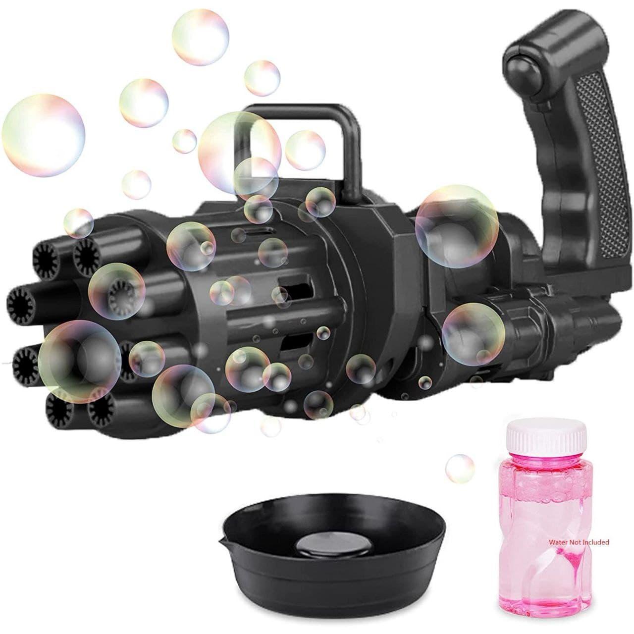 Кулемет генератор мильних бульбашок BUBBLE GUN BLASTER машинка для бульбашок автомат чорний