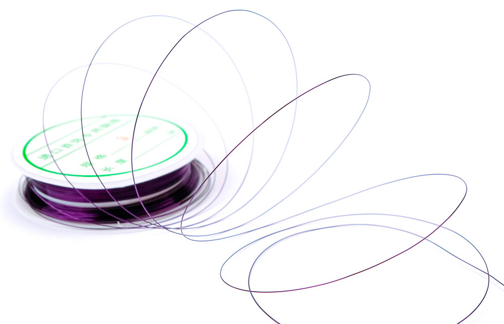 Нитка для декору нігтів фіолетова 3 мм, фото 1