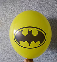 Латексна кулька з малюнком Бетмен жовтий 006 12" 30см Belbal ТМ "Star"