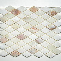 Мозаїка з натурального каменю Amera Mosaic - Harliquin White 36.5x29.5 ціна за 1 шт