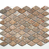 Мозаїка з натурального каменю Amera Mosaic - Harliquin Brown 36.5x29.5 ціна за 1 шт