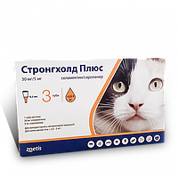 Краплі Стронгхолд плюс для котів масою 2,5-5 кг (1 упаковка 3 піпетки по 0,5 мл) ZOETIS