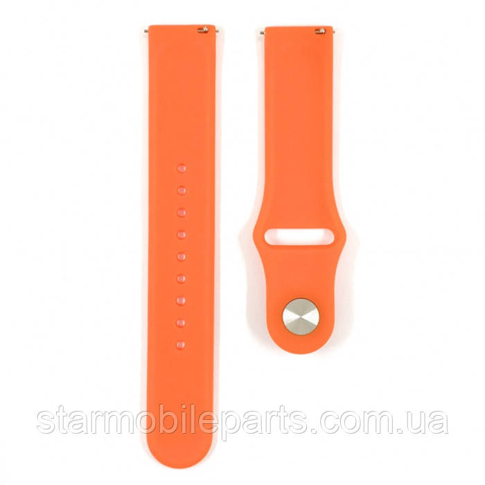 Силіконовий ремінець Sport для Xiaomi Amazfit / Samsung 20 mm Помаранчевий/Orange, фото 1