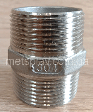 Ніпель нержавіюча сталь AISI 304 Ду 20 (3/4'), фото 4