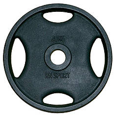 Диск чавунний 20 кг на гриф 25 мм Гантелі, гирі, штанги і диски металевий