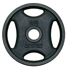 Диск чавунний 10 кг на гриф 50 мм Гантелі, гирі, штанги та диски металевий