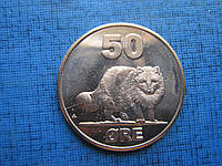Монета 50 эре Гренландия 2010 фауна песец полярная лисица состояние