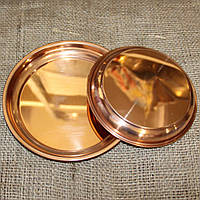 Тарелка (поднос) из меди, диаметр 20 см - теплосберегающая медная тарелка