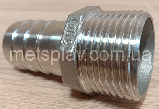 Ніпель під шланг нержавіючий з шестигранником Ду 50 (2') AISI 304, фото 4