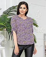 Блуза на блискавці квітку арт. 158/1 колір бузковий