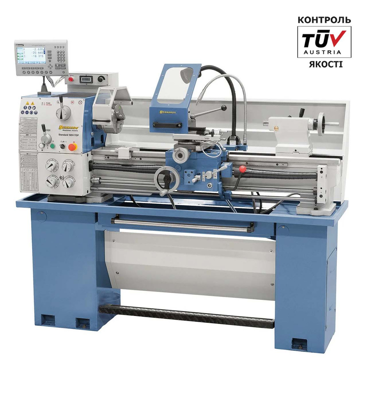 Standard 165 V-Top З УЦІ Професійний токарний верстат по металу Bernardo