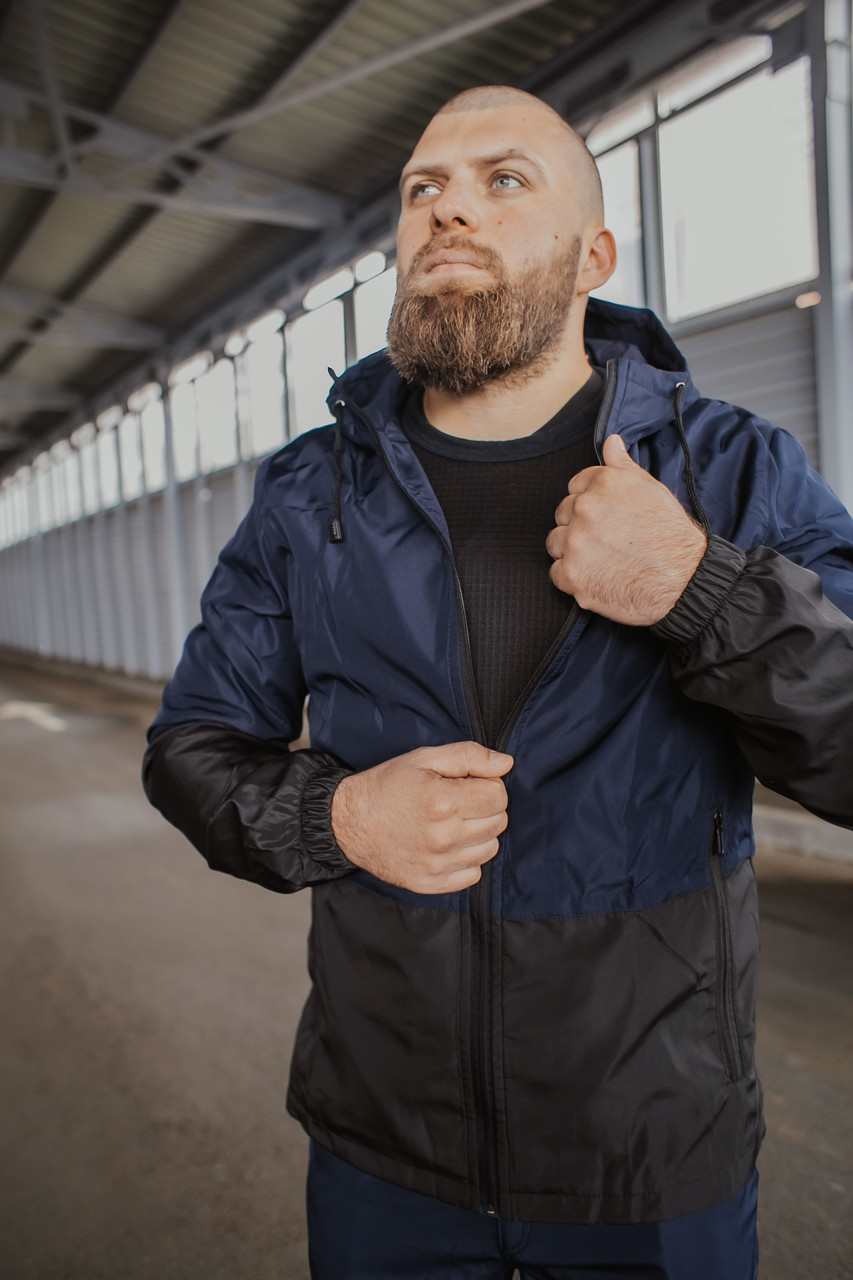 Мужская весенняя куртка сине-черная "SoftShell light" - фото 4 - id-p1436637644