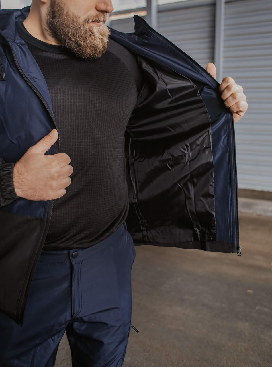 Мужская весенняя куртка сине-черная "SoftShell light" - фото 5 - id-p1436637644