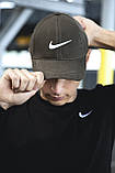 Кепка Nike чоловіча | жіноча найк хакі біле лого, фото 3