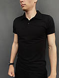 Футболка поло+Чоловічі шорти трикотажні + Кепка. Костюм  LaCosta річний чорний Чоловічий, фото 5