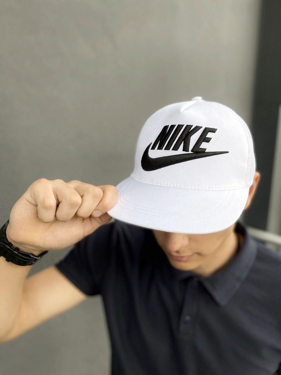 Кепка Nike чоловіча | жіноча найк біла big black logo