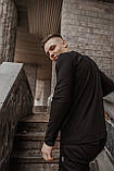 Лонгслив чоловічий  Brand 'Pulse' чорний, фото 5
