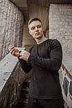 Лонгслив чоловічий  Brand 'Pulse' чорний, фото 8