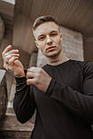 Лонгслив чоловічий  Brand 'Pulse' чорний, фото 10