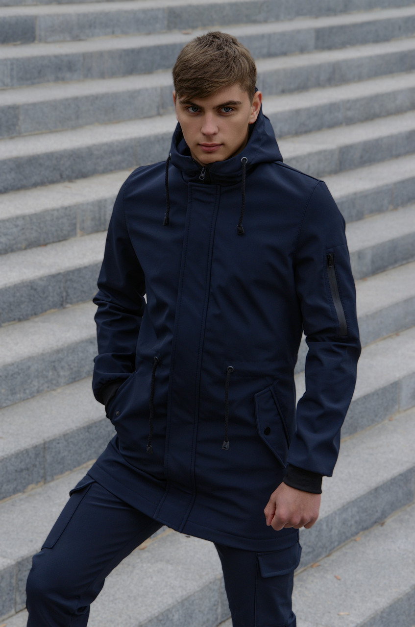 Куртка Softshell V2.0 чоловіча синя демісезонна