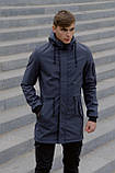 Костюм чоловічий сірий чорний демісезонний  Softshell V2.0. Куртка чоловіча, штани утеплені, фото 3