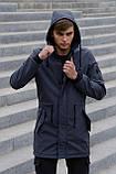 Костюм чоловічий сірий чорний демісезонний  Softshell V2.0. Куртка чоловіча, штани утеплені, фото 7