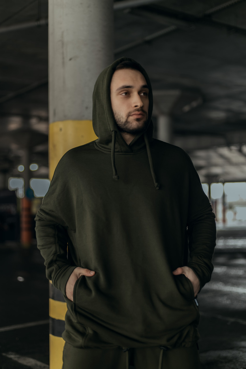Худі Чоловіче 'Bars' хакі спортивна кофта трикотаж + Подарунок