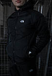 Костюм чоловічий The North Face чорна Вітровка+Штани чорні+подарунок Барсетка осінній / весняний комплект, фото 5