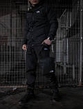 Костюм чоловічий The North Face чорна Вітровка+Штани чорні+подарунок Барсетка осінній / весняний комплект, фото 4