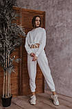 Худі Жіноче вкорочене Short  Brand молочне - біла кофта толстовка, фото 6