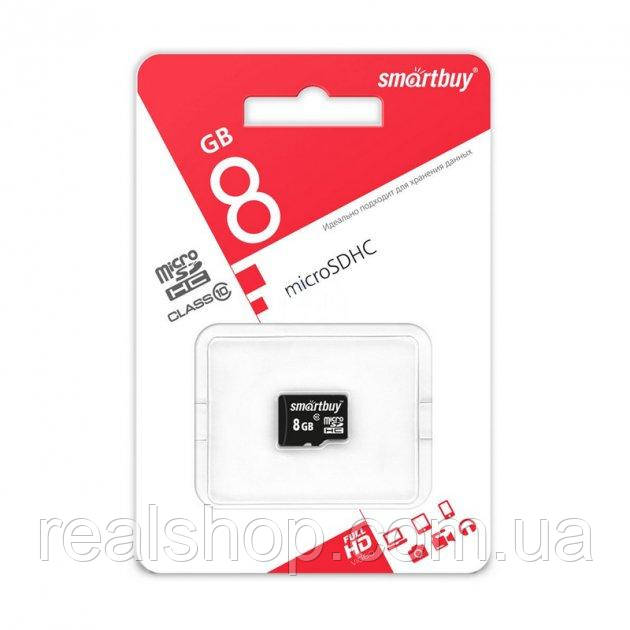 Картка пам'яті Smartbuy Micro SDHC (UHS-1) 8Gb Class 10 (SB8GBSDCL10-0)