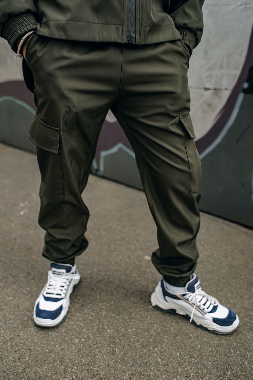 Штани спортивні для хлопчиків хакі демісезонні Softshell Easy.Штани осінні | весняні | літні