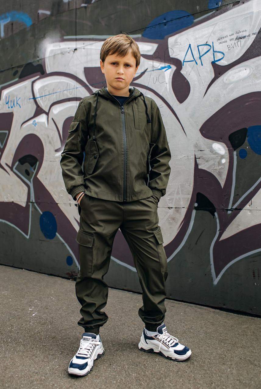 Костюм для хлопчиків хакі демісезонний Softshell Easy. Куртка + штани осінній | весняний | річний
