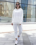 Худі Жіноче Oversize Slit  Brand молочне - біла кофта толстовка, фото 4