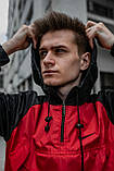 Анорак Nike House Чоловічий Чорний - Червоний найк куртка осіння весняна літня спортивна, фото 7