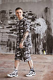 Футболка "Player" камуфляжна + Шорти трикотажні камуфляж . Костюм Oversize літній чоловічий спортивний, фото 3