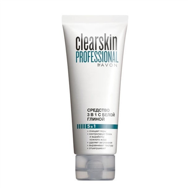 Засіб 3-в-1 з білою глиною. Очищення + Скраб + Маска - Avon Clearskin Professional  (75 мл)