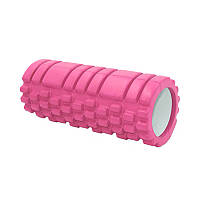 Массажный валик Dobetters Foam Roller Pink 45*14 см для мышц всего тела массажер (спина, руки, ноги) Gold