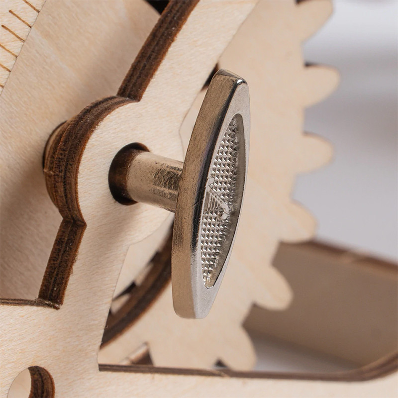 Деревянный 3D конструктор Robotime LK501 Часы с маятником для подростков и взрослых Gold - фото 3 - id-p1436643307