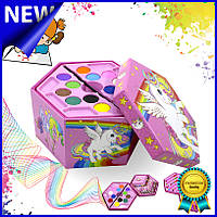 Подарочный набор для детского творчества и рисования Painting Set 46 предметов Pink детский Gold