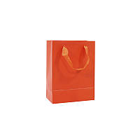 Подарочный пакет PPW PAPER Lesko ZD003-8 Orange Small для подарков Gold