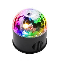 Диско шар EKOOT M-M09 MINI LED Bluetooth цветомузыка 9 цветов хрустальный Gold