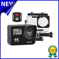 Экстремальная экшн-камера Lesko S5 Black спортивная 4К для видеосъемки туризма Gold