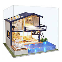 Интерьерный конструктор 3d Румбокс кукольный дом Вилла с бассейном детский двухэтажный мини дом своими руками