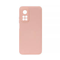 Защитный силиконовый чехол Lesko для Xiaomi Mi 10T Light Pink Soft Touch Gold