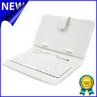Чехол с клавиатурой Lesko для планшета 7 дюймов White micro usb для планшетов электронных книг Gold