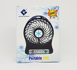 Ручний USB мінівентилятор Portable Fan Mini Чорний, фото 5