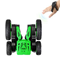 Трюковая машинка вездеход-перевертыш 360 с дистанционным управлением рукой жестами детская YDJIA D850 Green